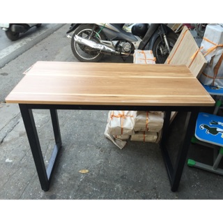 Bàn làm việc khung sắt mặt công nghiệp 120x60