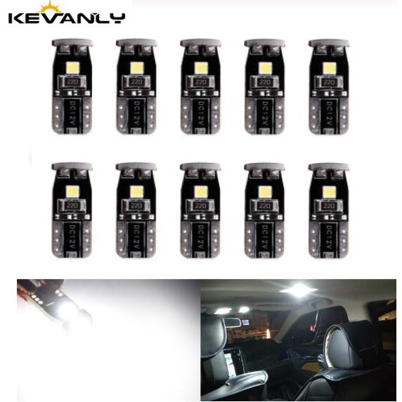 Bộ 10 Đèn Led Kevanly T10 3030 192 194 168 W5W 3smd Gắn Biển Số Xe Ô Tô