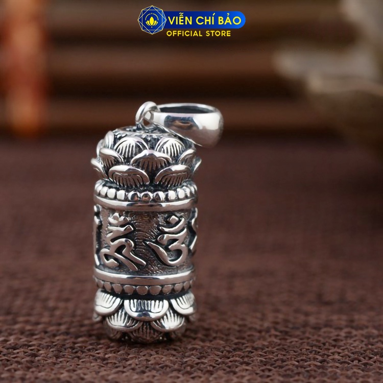 Mặt dây chuyền Unisex bạc Thái S925 rụ Kim Luân hình Hoa Sen thương hiệu Viễn Chí Bảo M100277