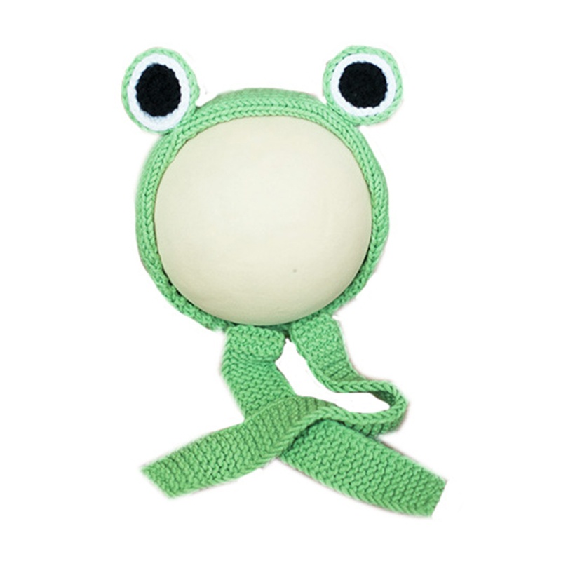 Mũ Dệt Kim Hình Chú Ếch Dễ Thương Làm Phụ Kiện Chụp Ảnh Cho Bé Sơ Sinh