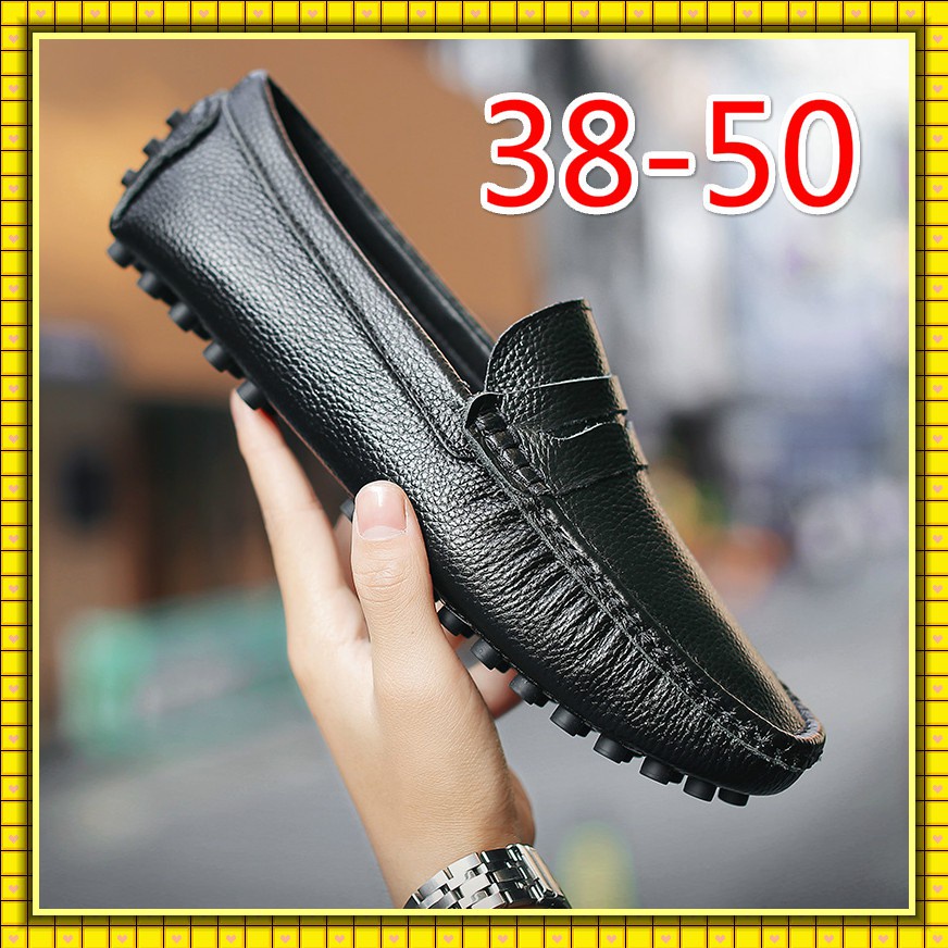 Giày Lười Chất Liệu Da Size Lớn 45 46 47 48 49 50 Cho Nam