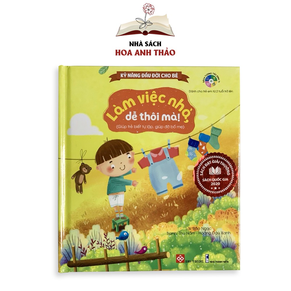 Sách tương tác - Lật mở cùng con: Làm việc nhà dễ thôi mà và Tự lập không hấp tấp (Kỹ năng đầu đời cho bé)