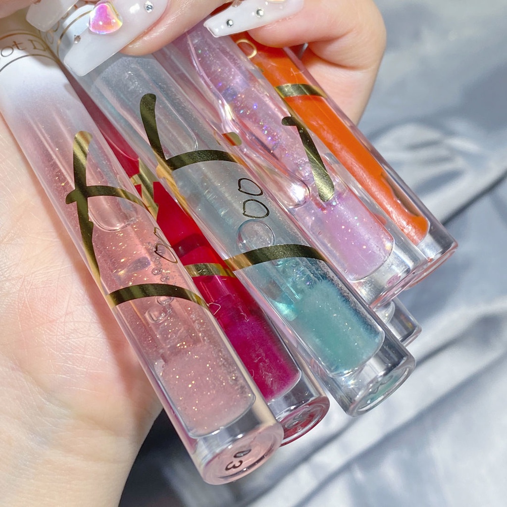 [Hàng mới về] Tinh dầu dưỡng ẩm môi trong suốt có độ bóng cao sử dụng tiện lợi