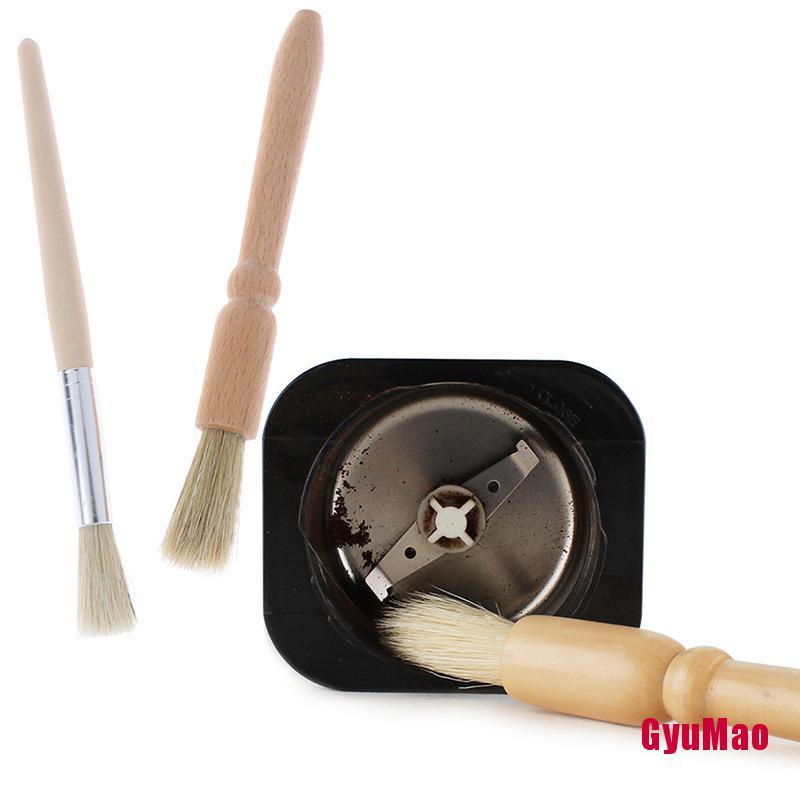 Cọ Quét Bụi Máy Pha Cà Phê Tay Cầm Bằng Gỗ Tự Nhiên