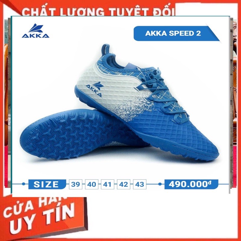 Giày đá bóng AKKA SPEED2 - Màu Xanh Dương mới 2020