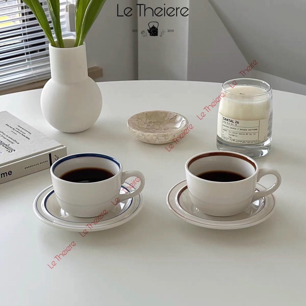 Cốc Sứ Ly Sứ Uống Trà Cà Phê Kiểu Scandinavian Kèm Đĩa