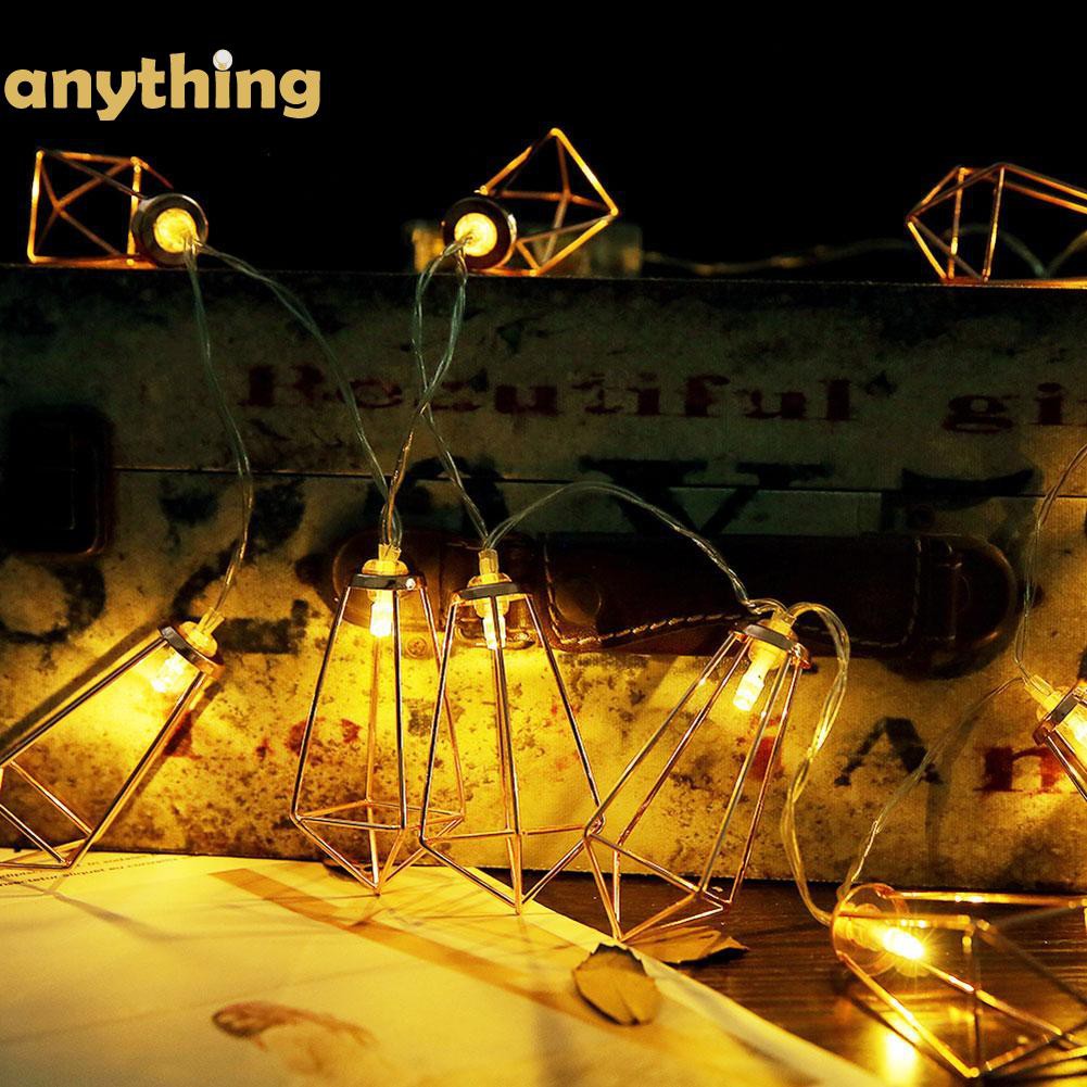 Dây đèn led 10 bóng kiểu dáng hình học trang trí nội thất