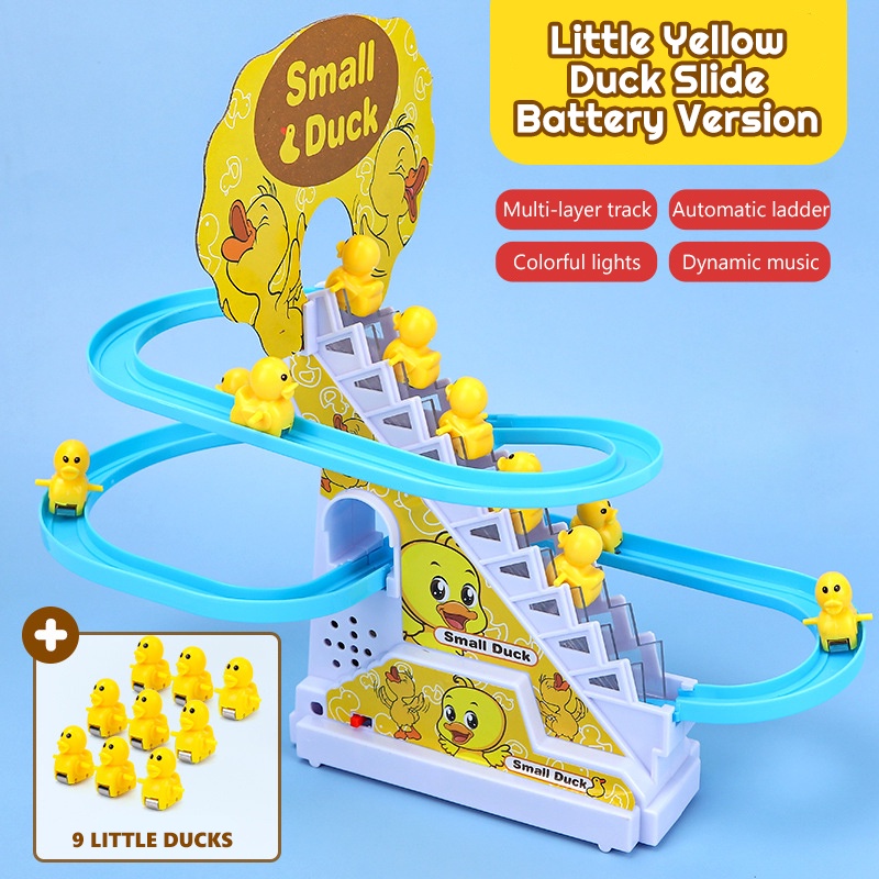 Bộ đồ chơi lắp ráp mô hình HYG Toys cầu thang chạy điện có âm thanh và đèn dành cho trẻ em