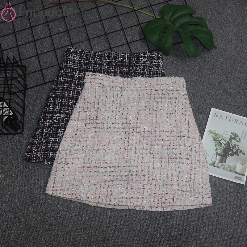 ENCOUNTER Women's Skirt Korean High Waist Thin Tweed Bag Hip | BigBuy360 - bigbuy360.vn