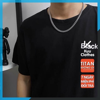 Vòng Cổ Nam Chuỗi Trơn Cuban Basic Bản Nhỏ Thời Trang Kuu Clothes Phong Cách Ngầu Hiphop Chất Liệu Titan Đẹp Không Gỉ