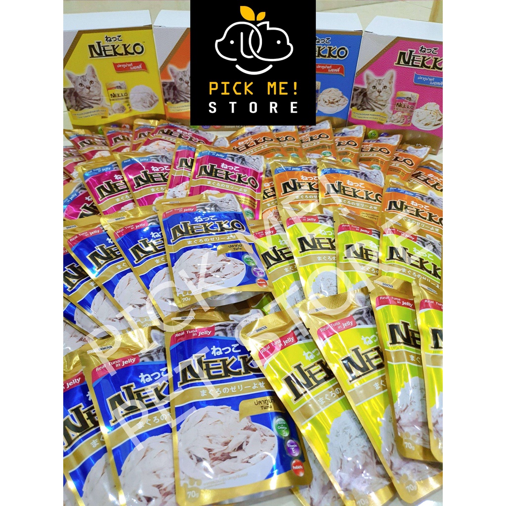 [Mã PET50K giảm Giảm 10% - Tối đa 50K đơn từ 250K] Pate Nekko Thạch Jelly | Sốt Gravy | Cho Mèo Mọi Lứa Tuổi 70g