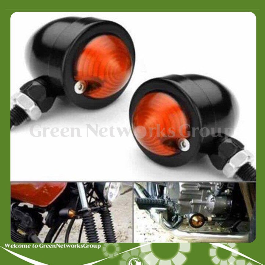 Xi nhan hột gà gắn xe máy độ cafe Racer Tracker phong cách Classic màu đen tĩnh điện Greennetworks ( 1 Đôi )