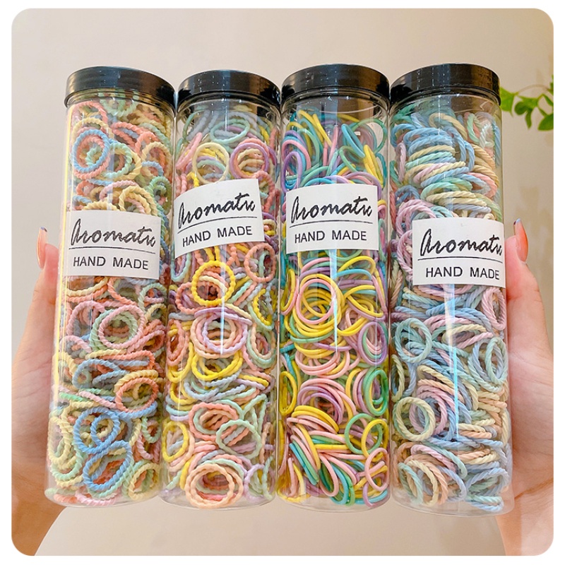 Bộ 300 Dây Buộc Tóc Nhiều Màu Sắc Dễ Thương Cho Bé