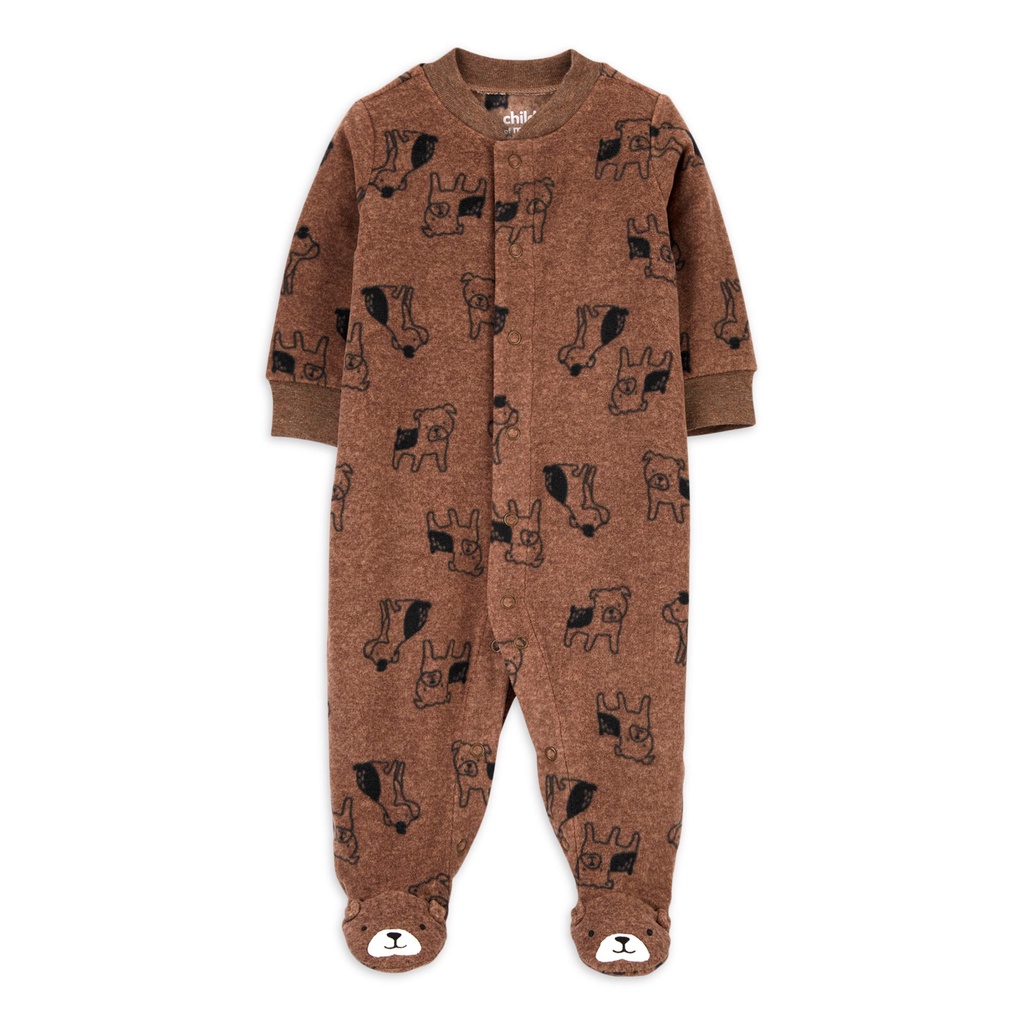 0-12m Bộ body cho bé sleep nỉ bông liền tất không tất nỉ nhung bé trai bé gái liền quần body hình thú shop NEM