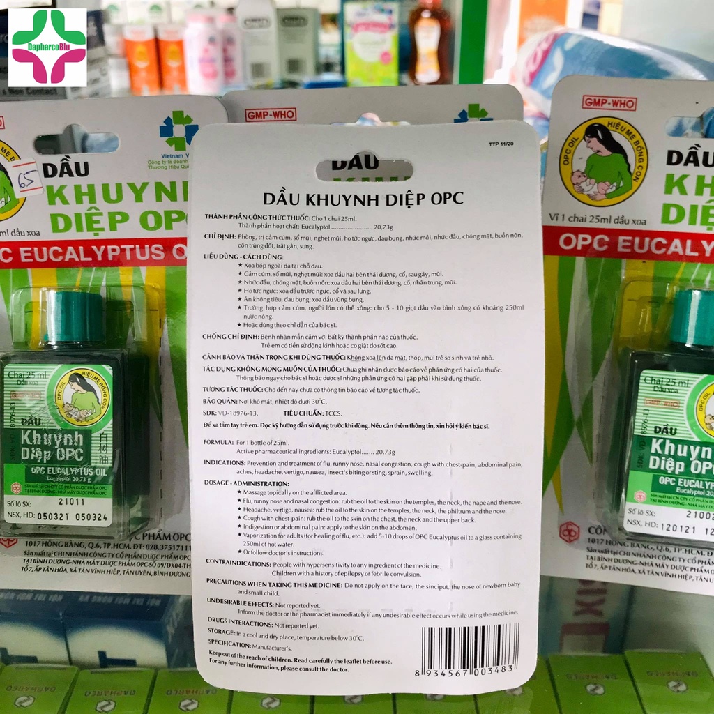 Dầu khuynh diệp OPC 25ml