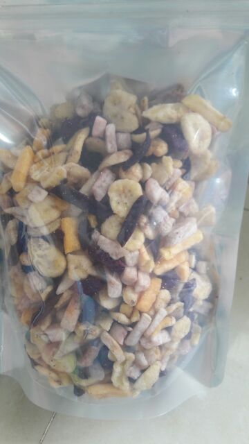 500g Trái Cây Sấy Thập Cẩm Vỡ Giòn Ngon Như Hình