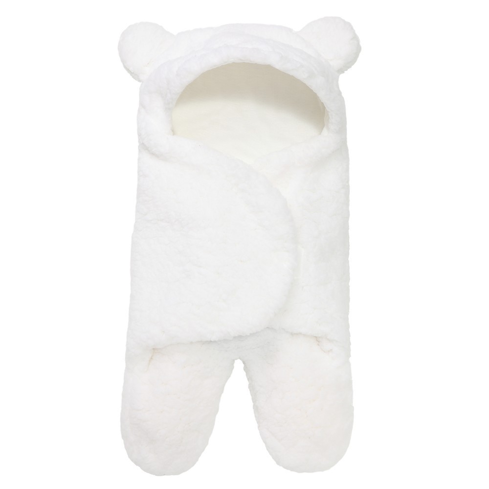 Túi choàng gấu, Khăn Ủ, Chăn Quấn dạng khăn ủ kén quấn nhộng lông cừu Baby Blanket cho trẻ sơ sinh đến 0-6 tháng tuổi