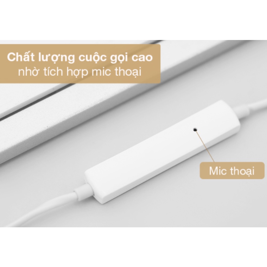 Tai nghe Oppo Reno 5 chính hãng cổng kết nối chân Type C, có micro đàm thoại và tăng giảm âm lượng