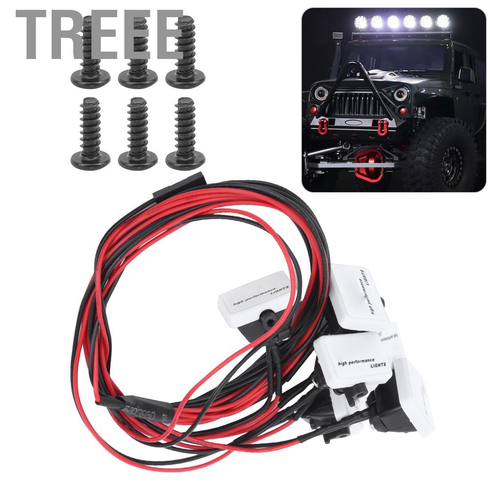 Bộ 6 Đèn Led Ánh Sáng Trắng Cho Mô Hình Xe Traxxas Trx4 D90 110 1 / 10 Rc