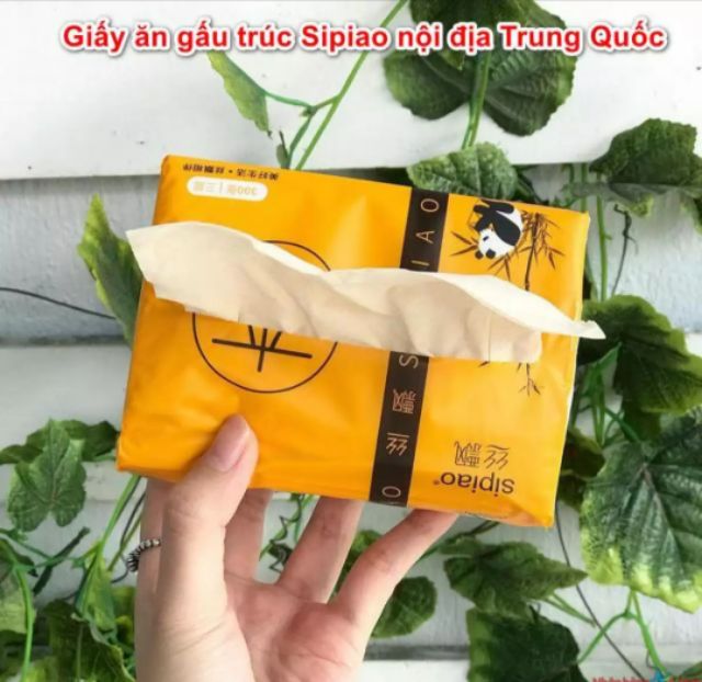 Thùng 30 gói giấy ăn gấu trúc Sipiao