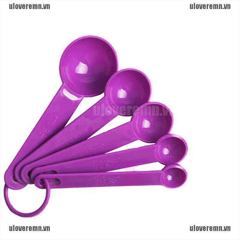 Set 5 Muỗng Đo Lường Bằng Nhựa Tiện Dụng Khi Nấu Nướng