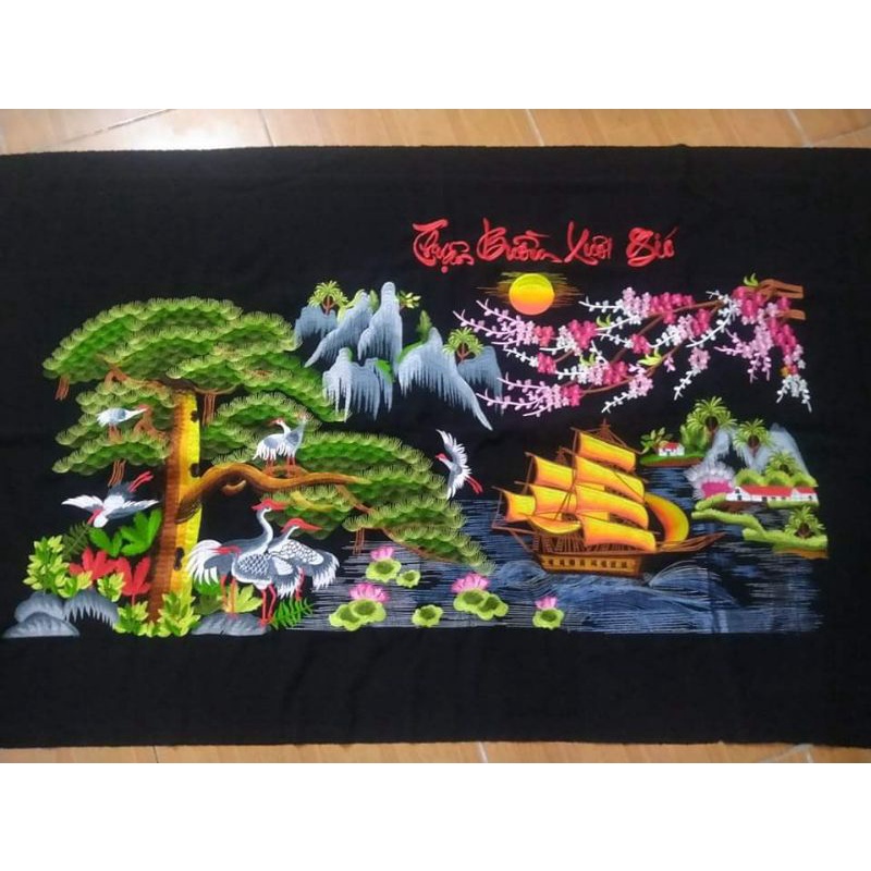 Tranh thêu thuận buồm xuôi gió