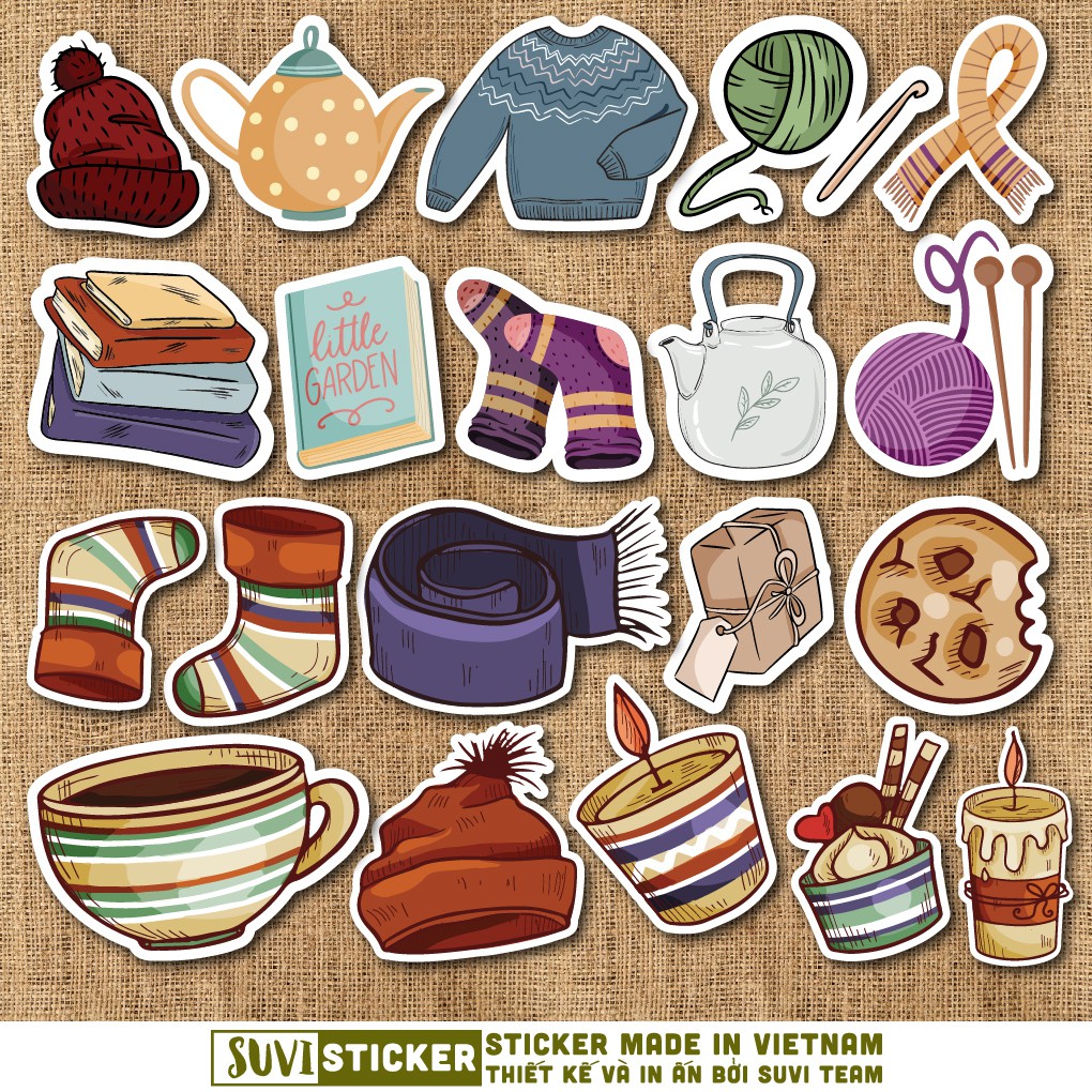 50 Sticker Doodle chống nước sticker dán laptop, điện thoại, đàn guitar, mũ bảo hiểm, vali. MSP: K09