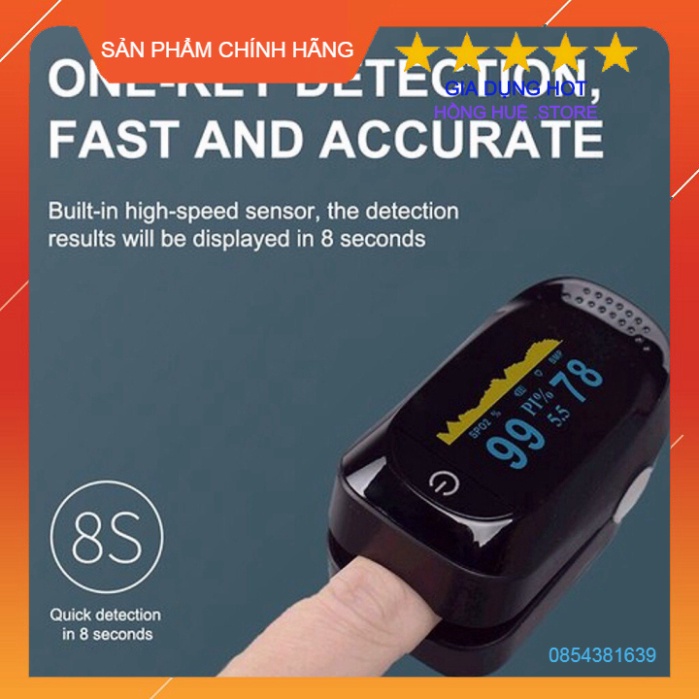 Máy đo nồng độ SPO2 đo nhịp tim và nồng độ Oxy trong máu Pulse Oximeter A2