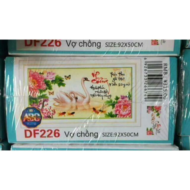 Tranh vợ chồng đính đá