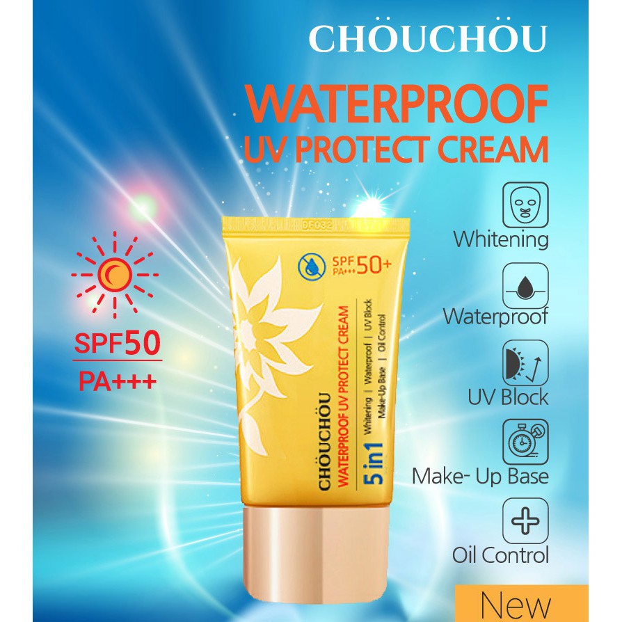 Kem chống nắng Chou Chou Waterproof UV Protect Cream SPF50+ PA+++50ml