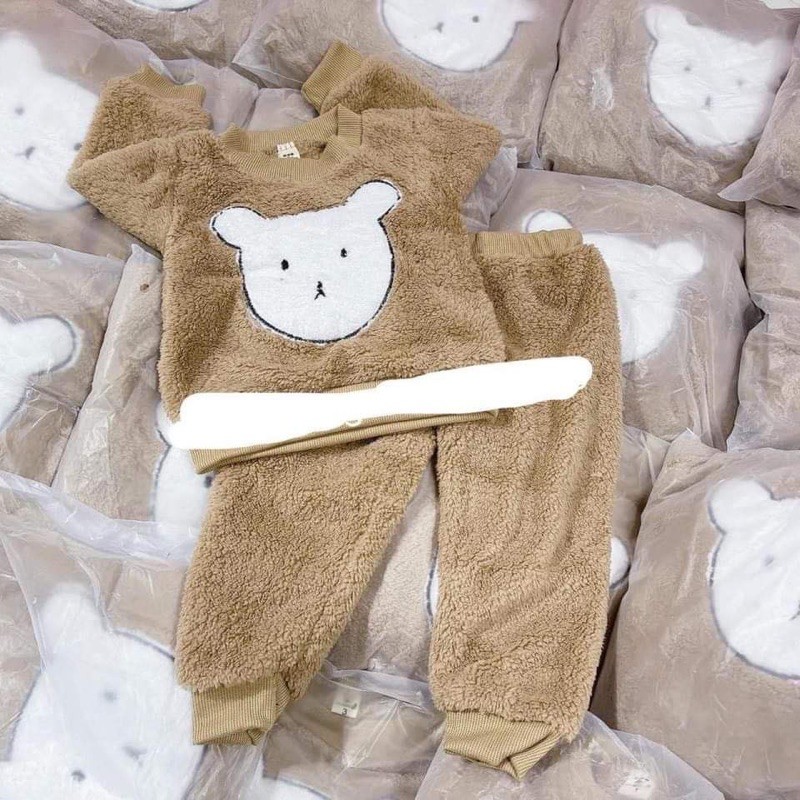 bộ gấu lông cho bé ( 140k + 2% phí shopee)