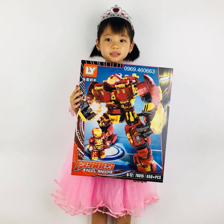Đồ chơi Xếp hình LEGO Super Heroes LY 76026 Lắp ráp Mô hình Bộ Giáp Sắt Siêu hạng Hulkbuster 1450+pcs