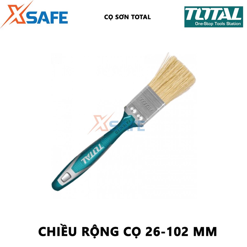 Cọ sơn TOTAL Chổi quét sơn chiều dài cọ 51-70mm, rộng 1-4 inch, độ dày cọ 16-22mm, tay cầm cao su chất lượng tốt - XSAFE