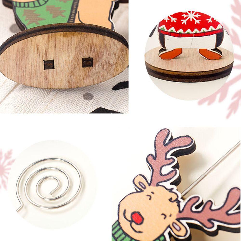 Thẻ Gỗ Hình Ông Già Noel &amp; Người Tuyết Trang Trí Tiệc Cưới DIY