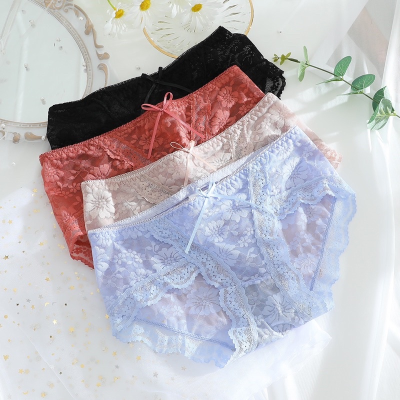 Quần lót ren hoa siêu mềm có size ML -2233