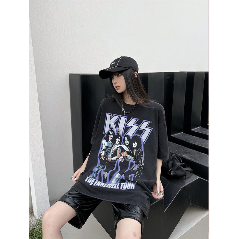 NRVP Áo Thun Nữ Oversize Cổ Tròn Thời Trang Hàn Quốc