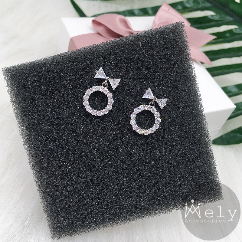 BÔNG TAI BẠC 925 TRÒN NHỎ - MELY 774