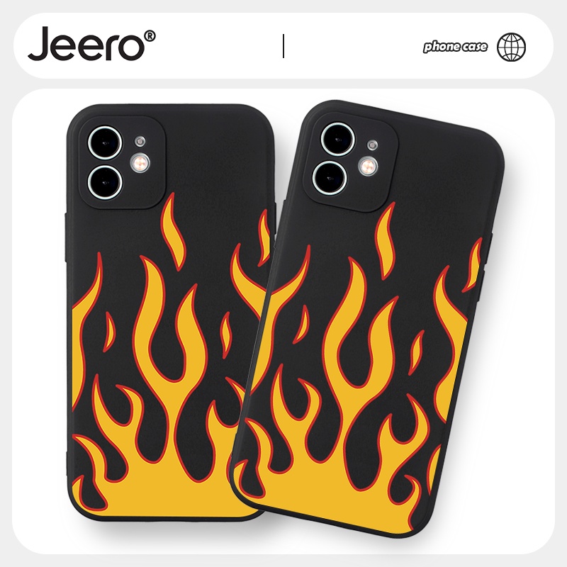 Ốp lưng JEERO dễ thương đẹp ngộ nghĩnh thích hợp đen nam cho iPhone 14 13 12 11 Pro Max SE 2020 X XR XS 8 7 6S 6 Plus kute HFF765