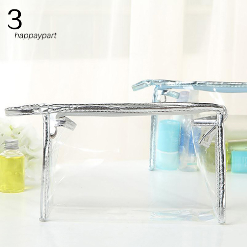 *RYSN* Transparent Clear Zipper PVC Cosmetic Make Up Toiletry Bag Travel Pouch Holder