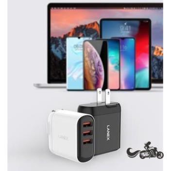 Cốc Sạc Nhanh 3 Công USB LANEX LCT - N01A