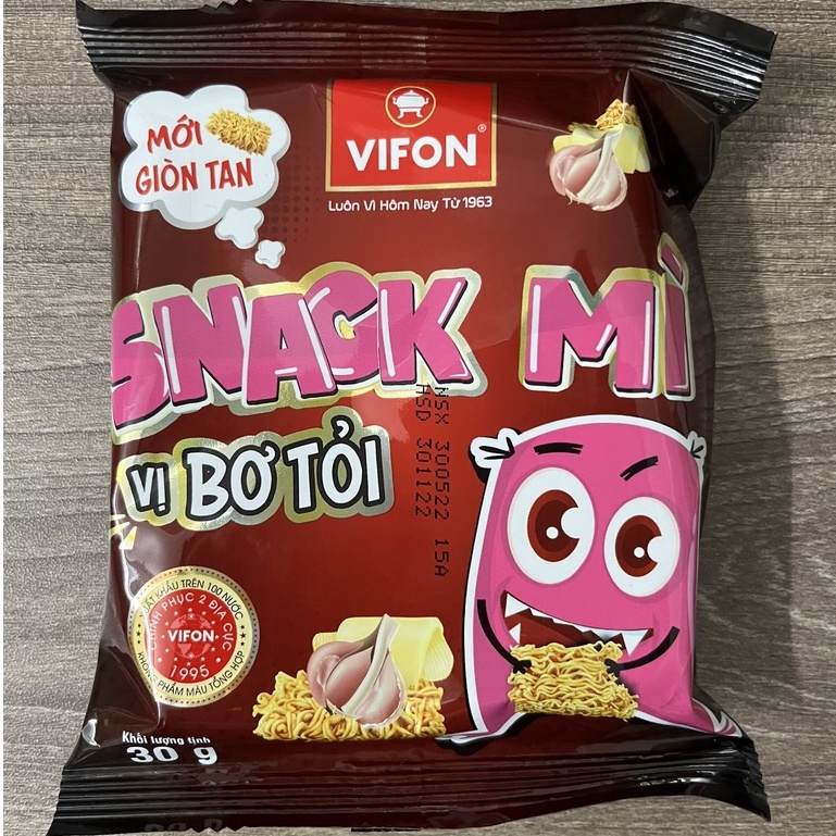Snack mì tôm vị bơ tỏi 30g Vifon