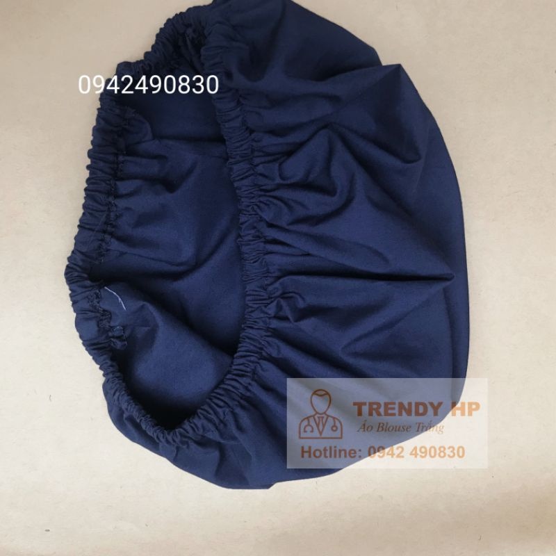 Mũ công nghệ vải - Mũ vải blu công nghệ trùm đầu, mũ công nhân trùm đầu, mũ vải bếp, nhân viên