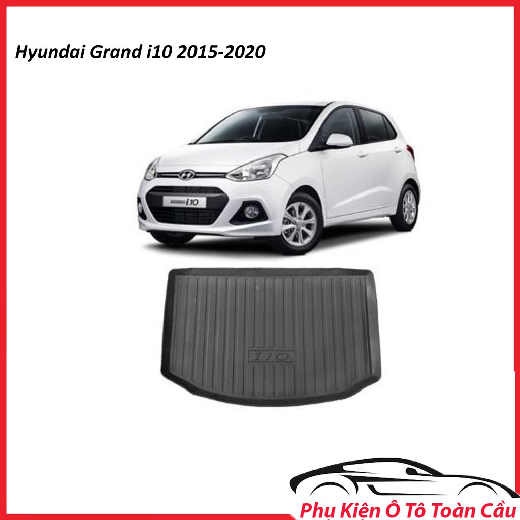 Lót Cốp Nhựa Cao Cấp Xe Hyundai Grand I10 2015-2020, Khay Lót Hành Lý Grand i10
