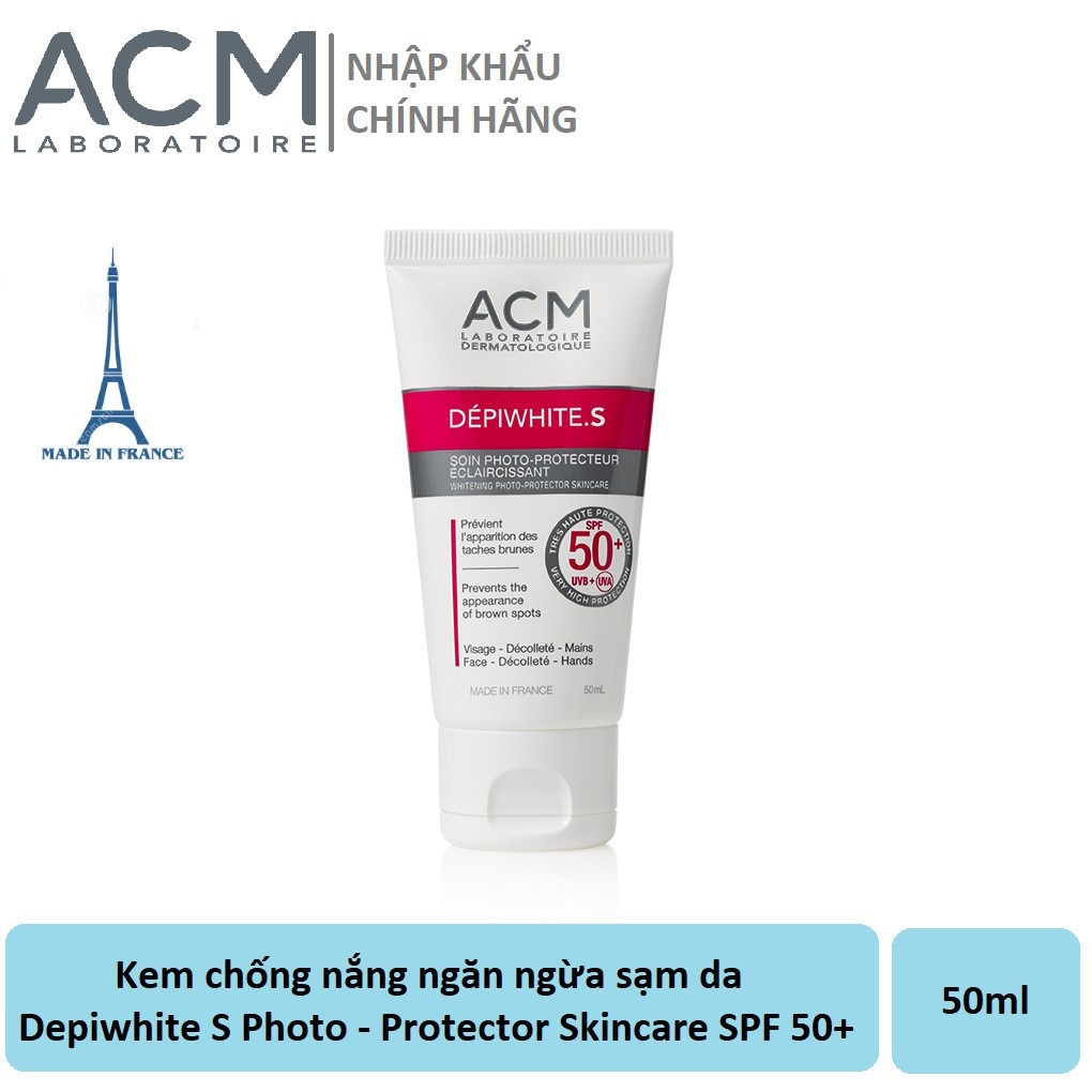 Kem chống nắng ngăn ngừa sạm da ACM Depiwhite S Photo - Protector Skincare SPF50+ 50ml