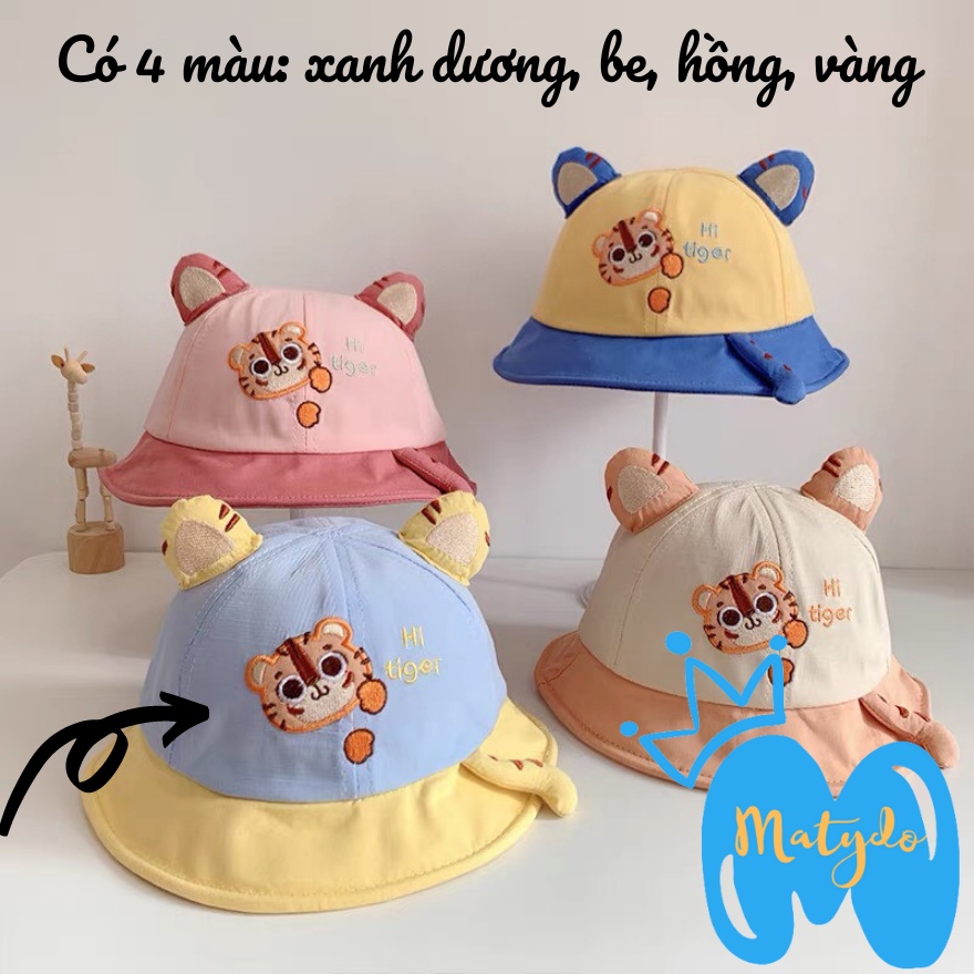 Mũ vành tròn cho bé trai bé gái nón trẻ em phong cách hổ Tiger phụ kiện mũ nón MU006
