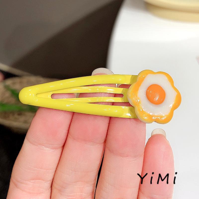 Kẹp tóc hình quả trứng dễ thương sáng
