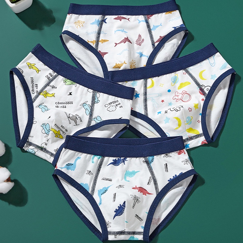 Quần Lót Tam Giác Chất Liệu cotton Mỏng Thời Trang Mùa Hè Dành Cho Bé Trai 2-12 Tuổi