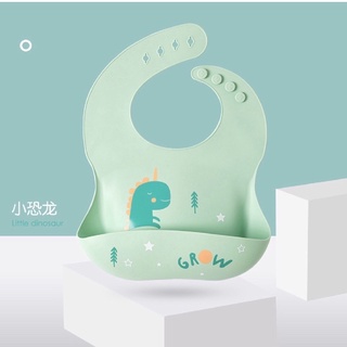 Yếm máng ăn dặm silicon siêu mềm cho bé