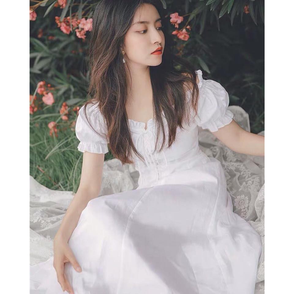 Đầm trắng nữ, Đầm tiểu thư phối dây đan ngực siêu xinh - cece house - MUSE dress | BigBuy360 - bigbuy360.vn