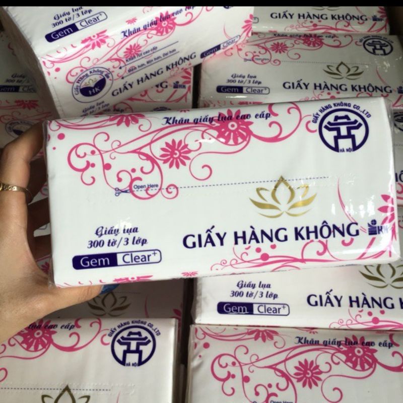 Khăn giấy Cherry rút 350 tờ siêu mịn không bụi
